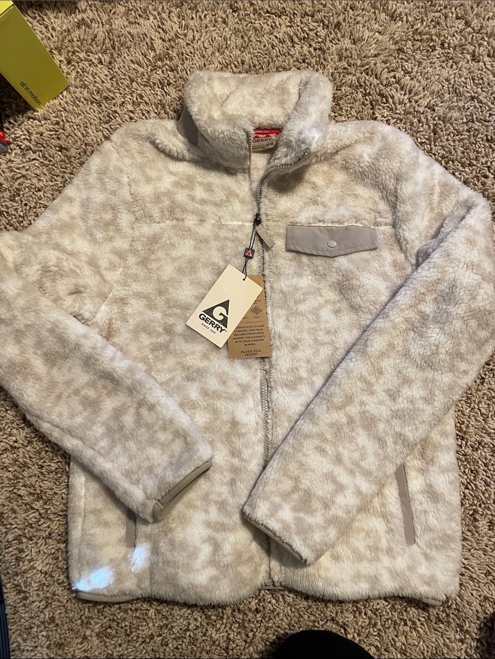 Gerry Weber Cream Plush Zip-Up Fleece Jacket